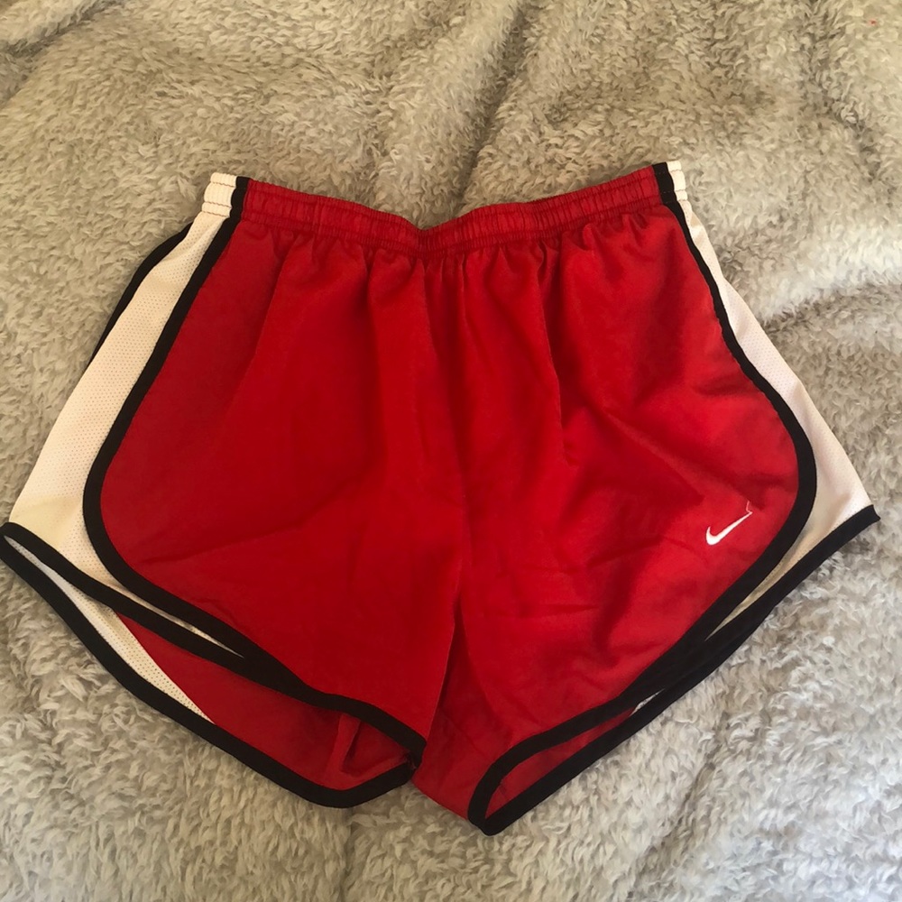 Red Nike shorts size small